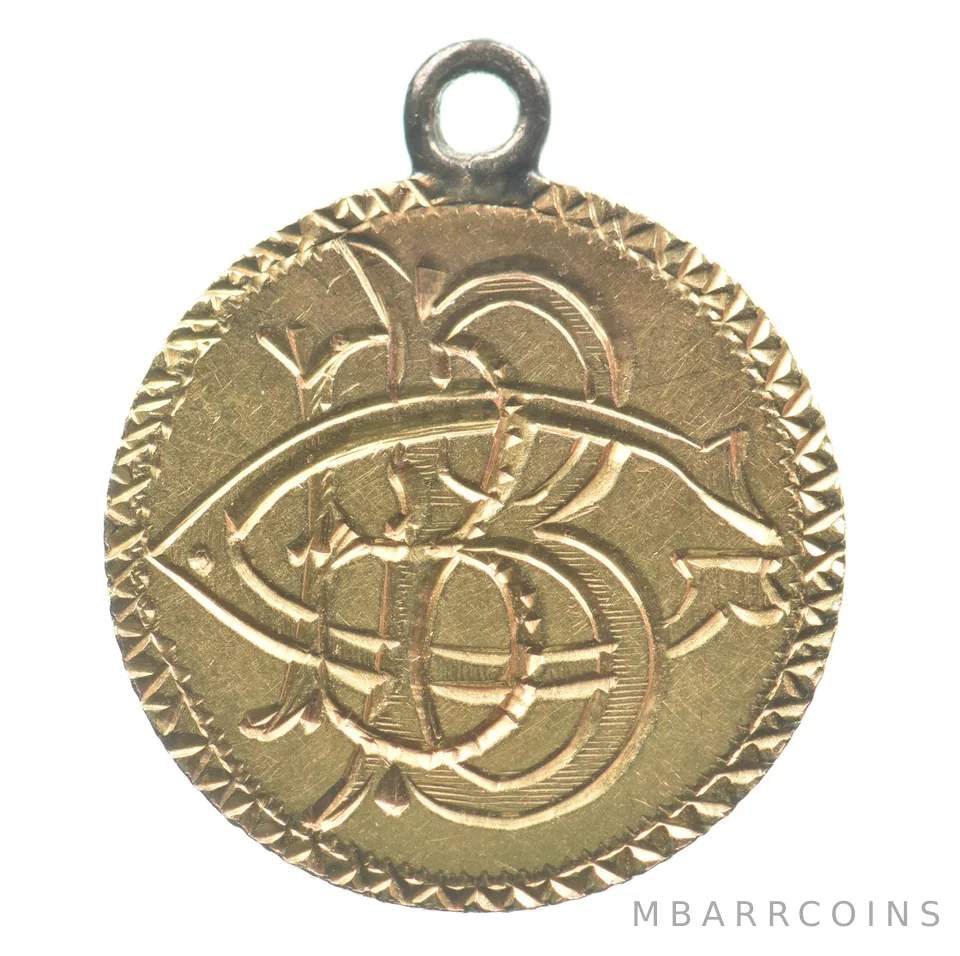 ND $1 Indian Princess Head Gold Dollar Love Token Victorian C B B *5069