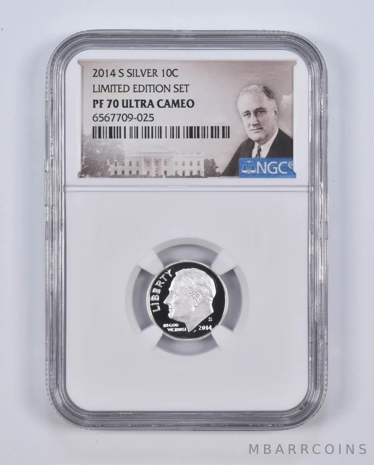 2014-S Silver Roosevelt Dime Limited Edition PF70 UCAM NGC Special Lbl