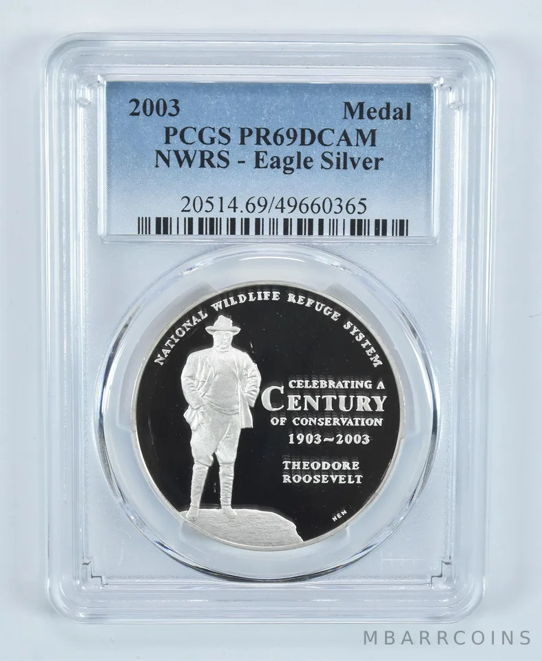 2003 Wildlife Refuge Silver Medal Eagle PR69 DCAM PCGS