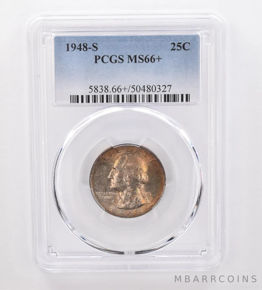1948-S Washington Quarter MS66+ PCGS Beautiful Tone *9978