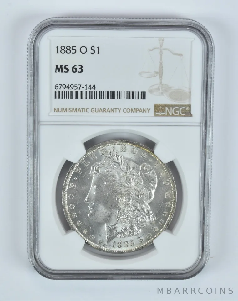 MS63 1885-O Morgan Silver Dollar NGC Beautifully Toned *7449