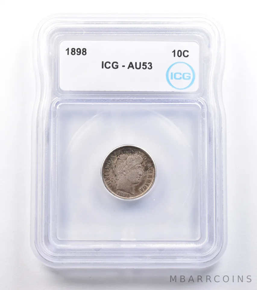 1898 Barber Dime AU53 ICG *4879
