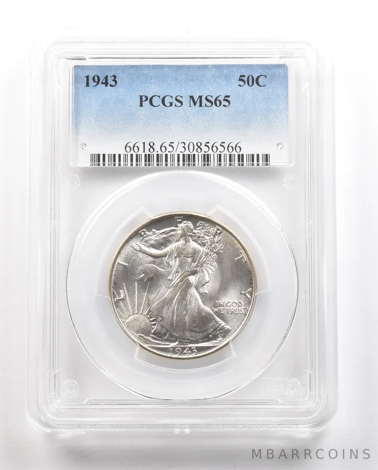 1943 Walking Liberty Half Dollar MS65 PCGS *6516