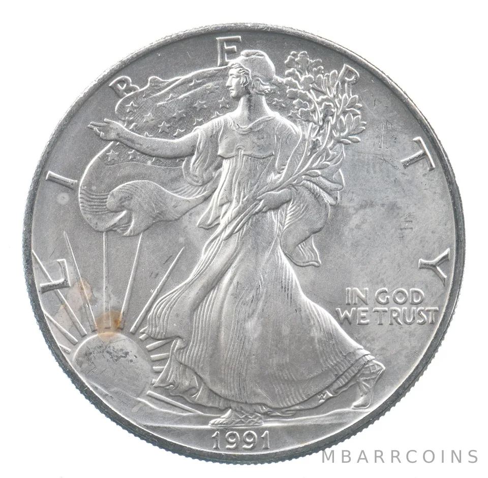 Better Date 1991 American Silver Eagle 1 Troy Oz .999 Fine Silver *823