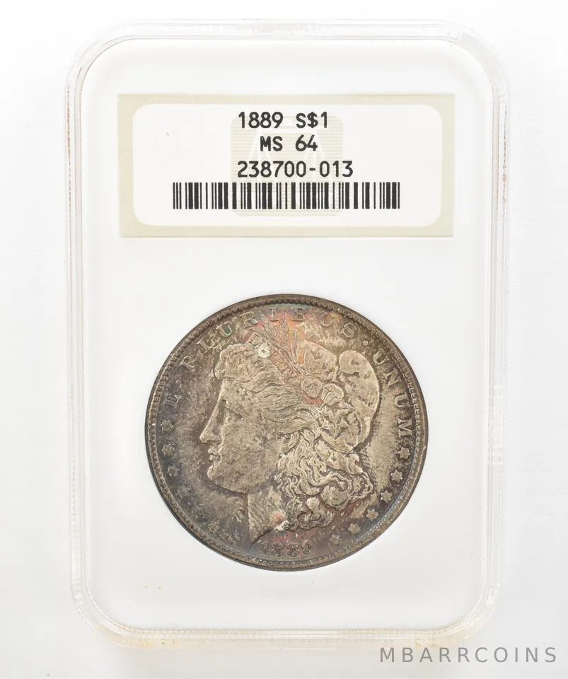 1889 Morgan Silver Dollar MS64 NGC Beautiful Tone *5188