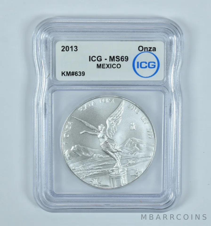 2013 Mexico 1 Onza Silver Libertad MS69 ICG