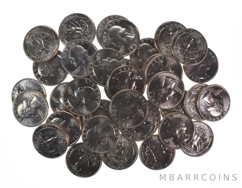 Lot (40) 1989-D Washington Quarter Clad Unc Roll