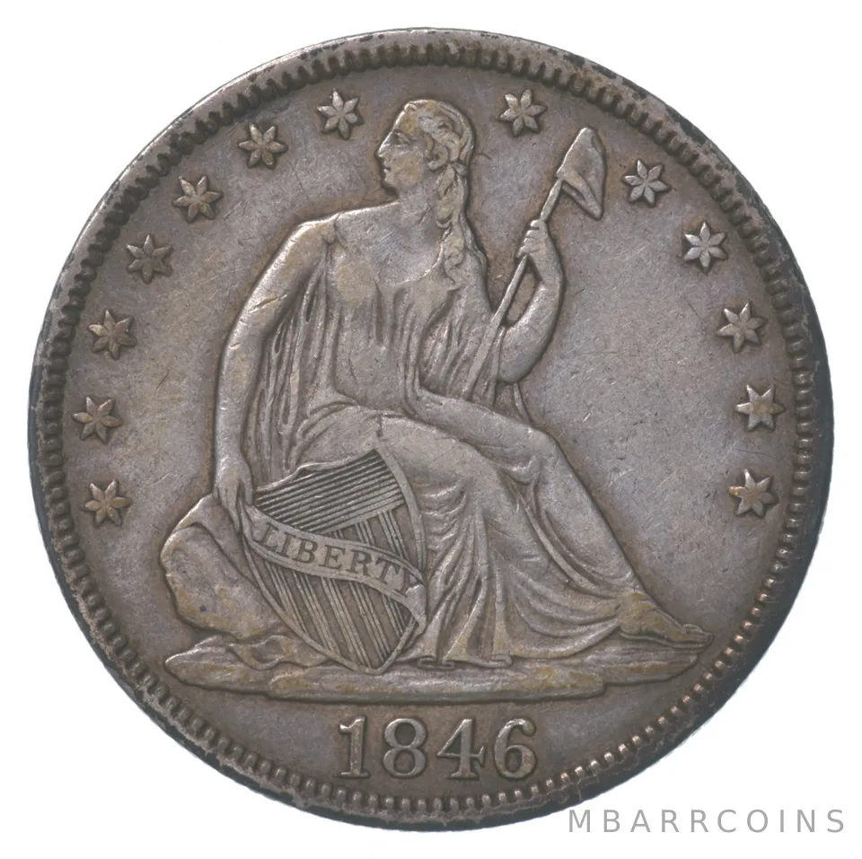 1846 Seated Liberty Half Dollar TD *8683