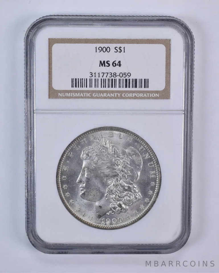 1900 Morgan Silver Dollar MS64 NGC Brown Label