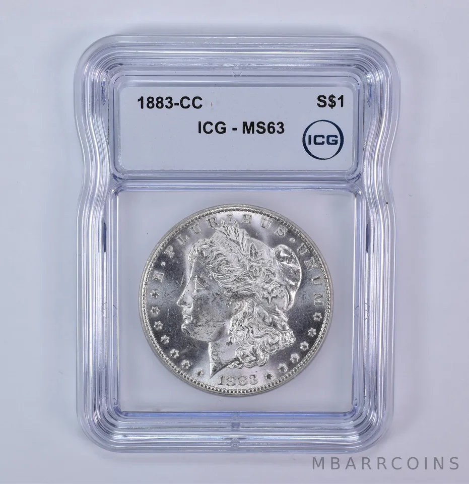 1883-CC Morgan Silver Dollar MS63 ICG