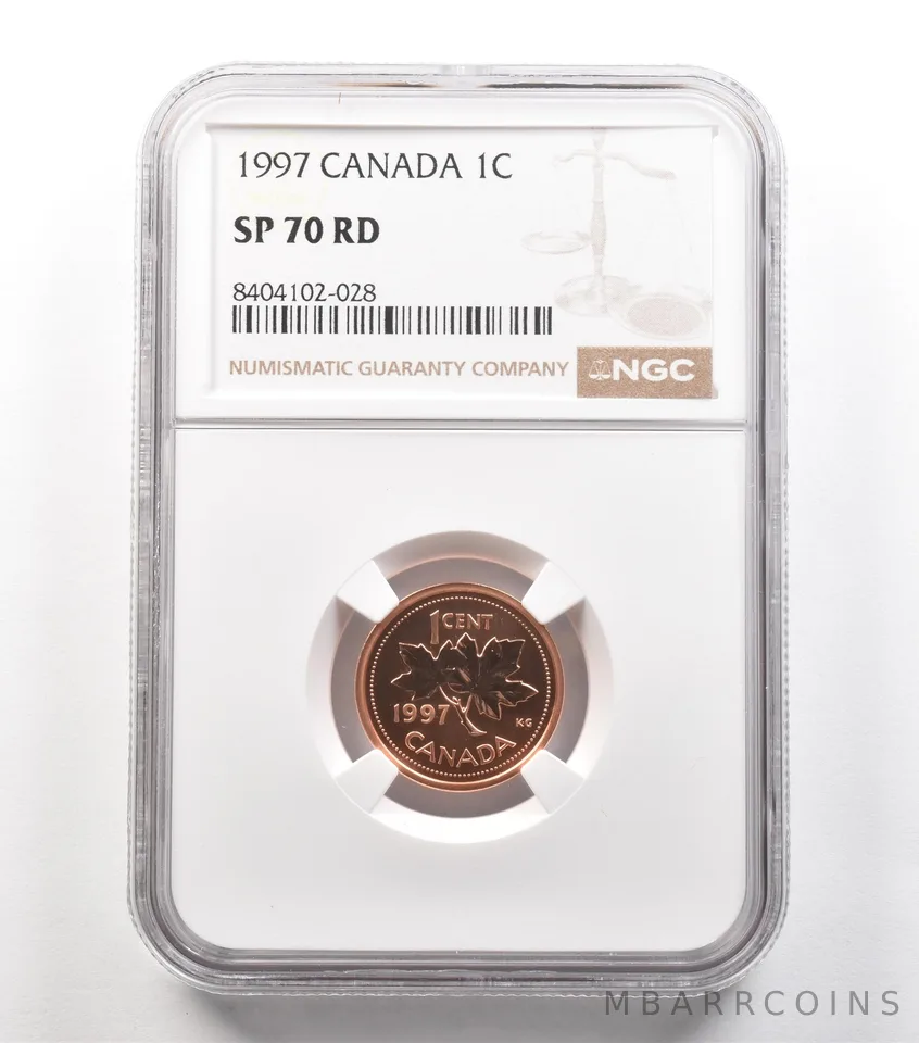 1997 Canada 1 Cent SP70 RD NGC *5293