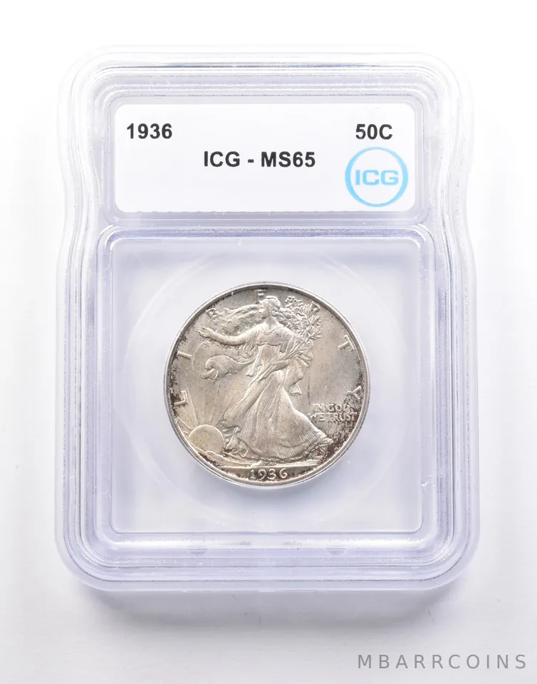 1936 Walking Liberty Half Dollar MS65 ICG *5156
