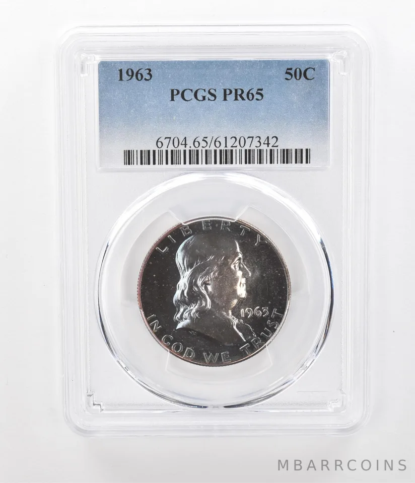 1963 Franklin Half Dollar PR65 PCGS Beautiful Tone *1148