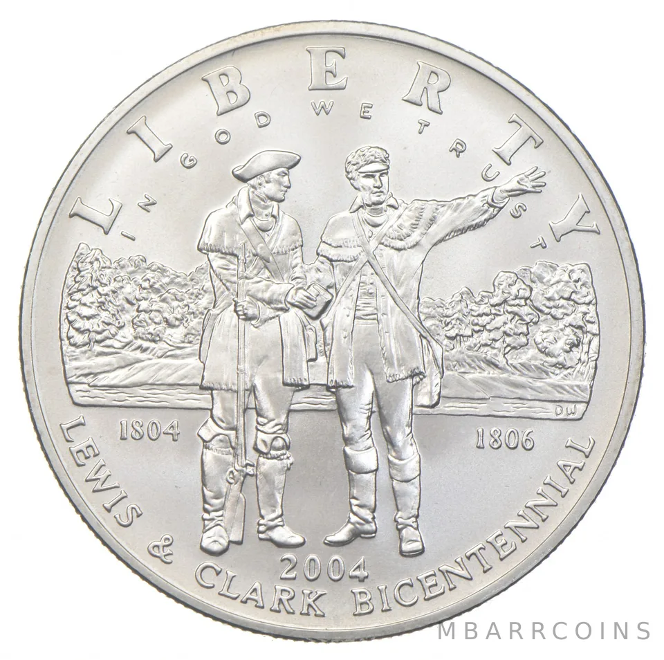 2004-P Unc Lewis & Clark Commemorative Silver Dollar $1