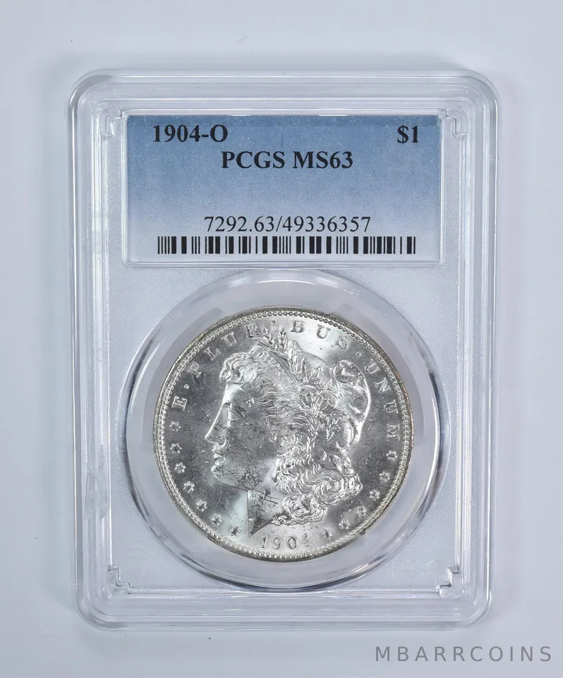 1904-O Morgan Silver Dollar MS63 PCGS Blue Label
