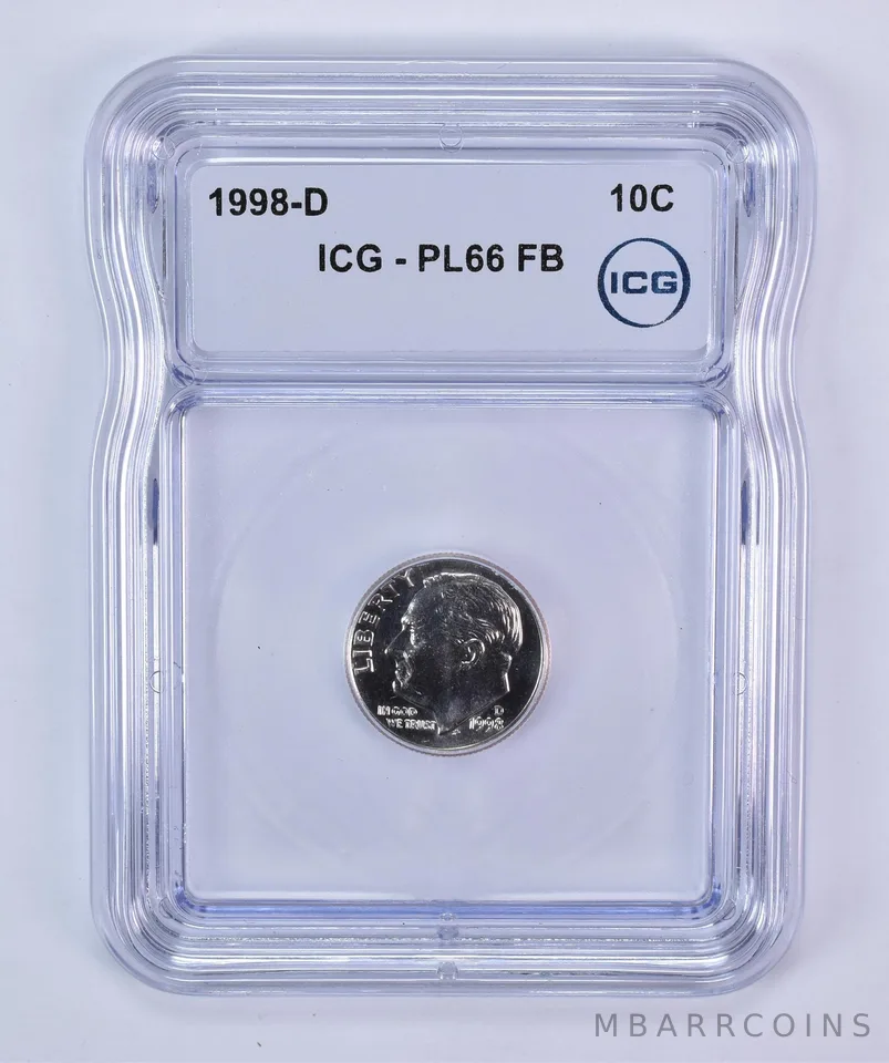 1998-D Roosevelt Dime PL66 FB ICG