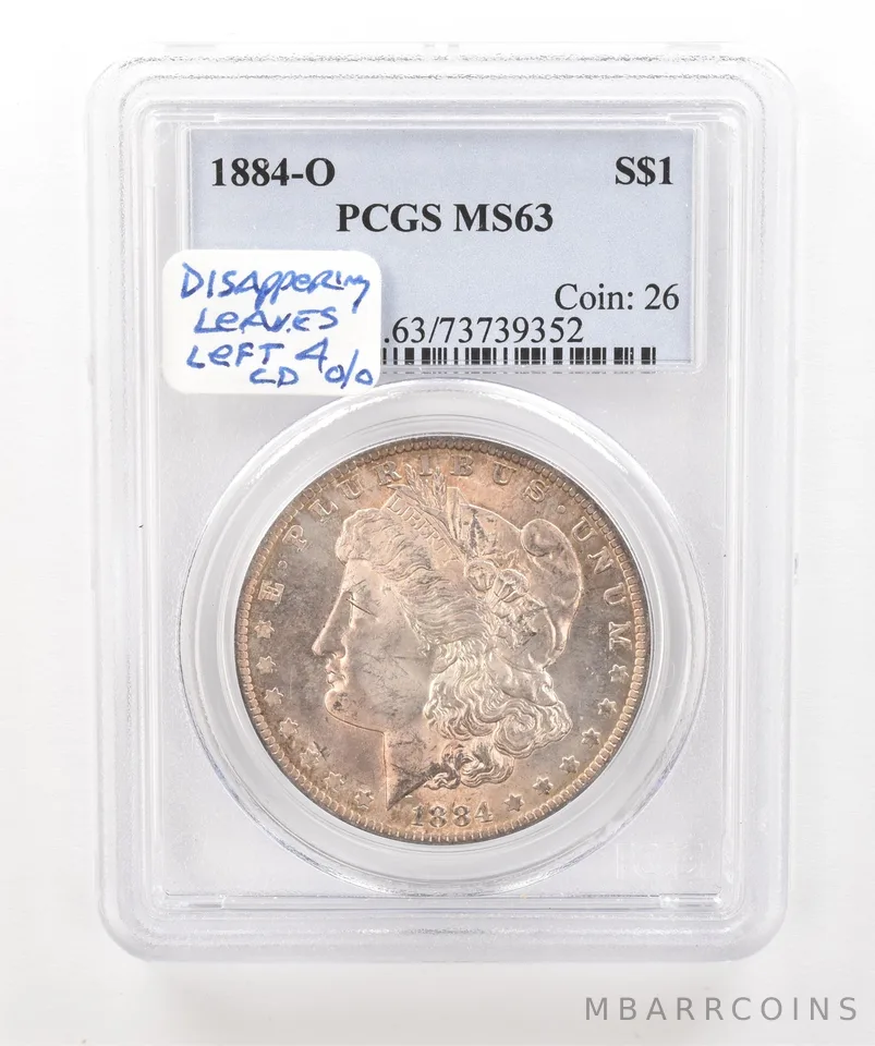 1884-O Morgan Silver Dollar MS63 PCGS Beautiful Tone a5218