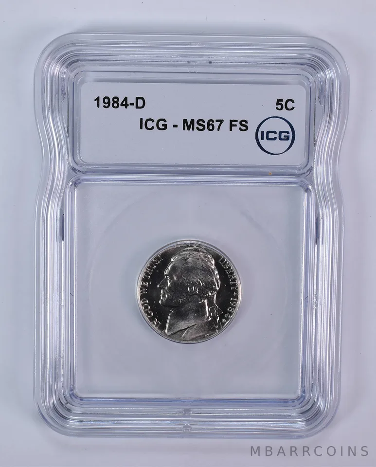 1984-D Jefferson Nickel MS67 FS ICG