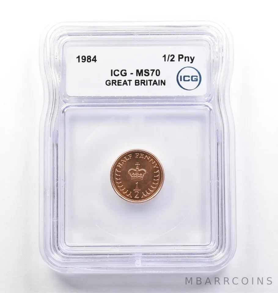 1984 Great Britain 1/2 Penny MS70 ICG *9791