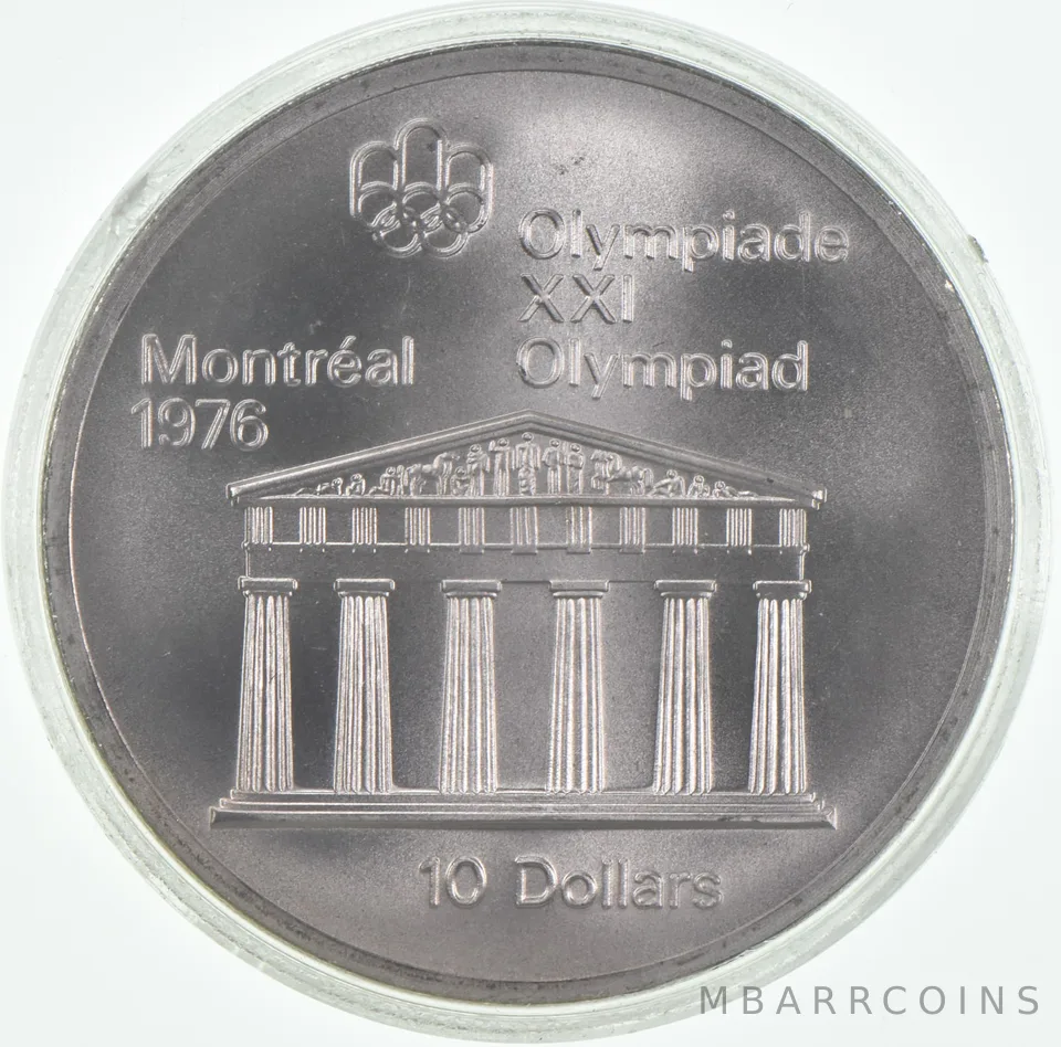 Random 1972-1976 Unc Canada 10 Dollar Olympic Commemorative Coin Silver .925