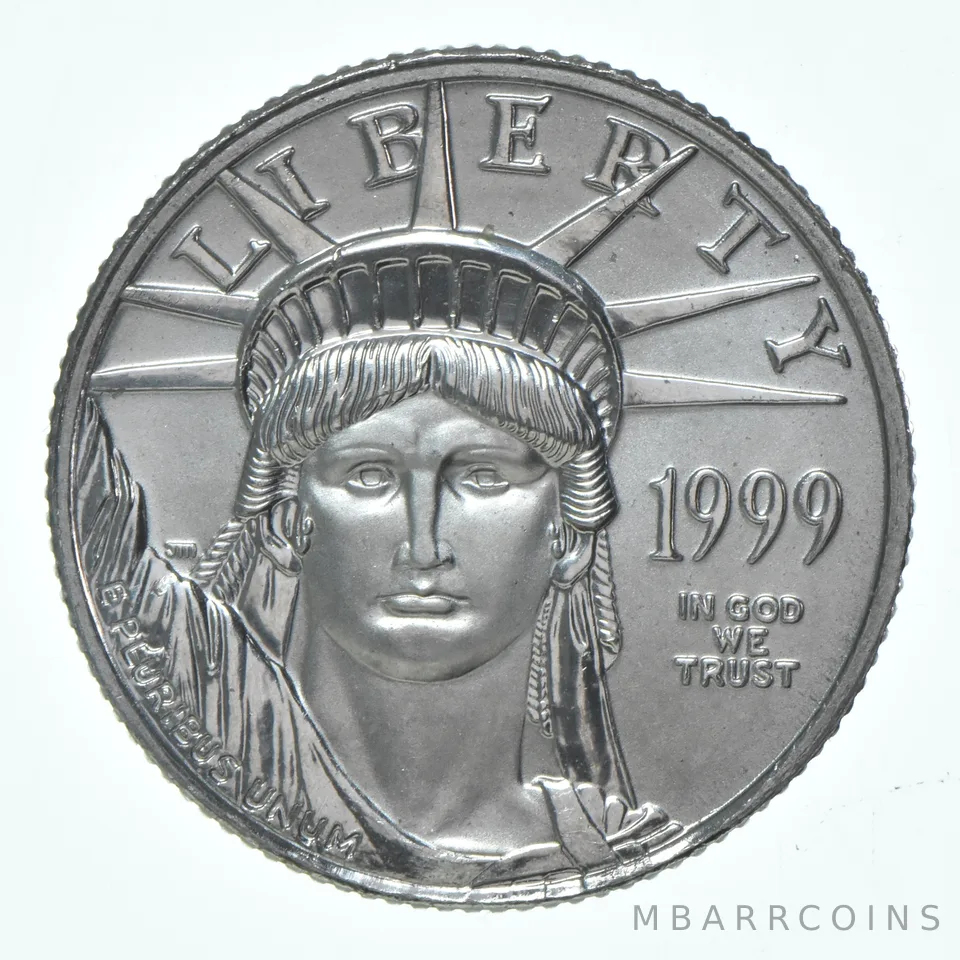 1999 (P) $10 American Platinum Eagle Unc 1/10 Oz