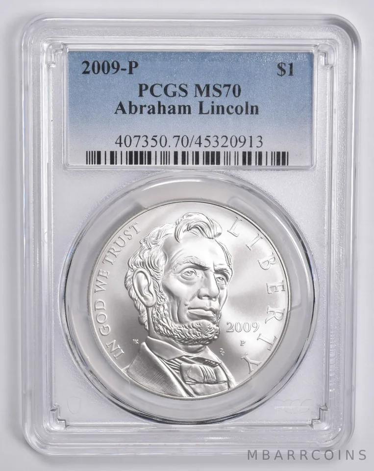 2009-P Abraham Lincoln Commemorative Dollar MS70 PCGS Blue Label