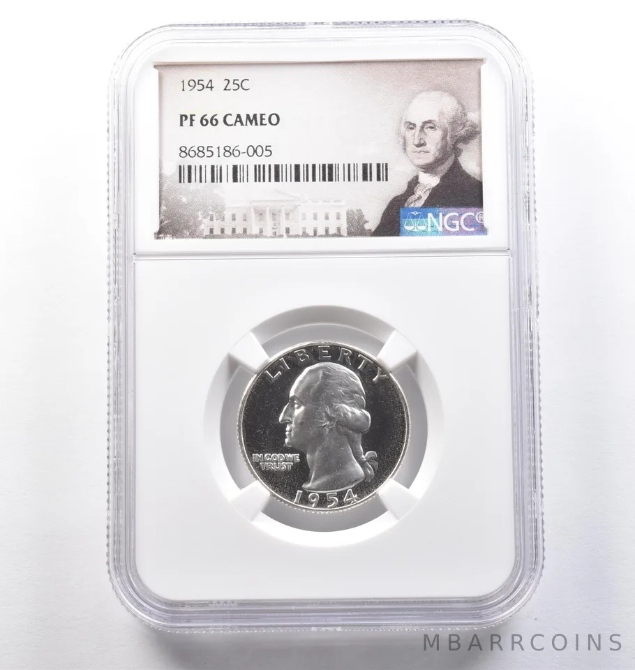 1954 Washington Quarter PF66 CAMEO NGC *3847