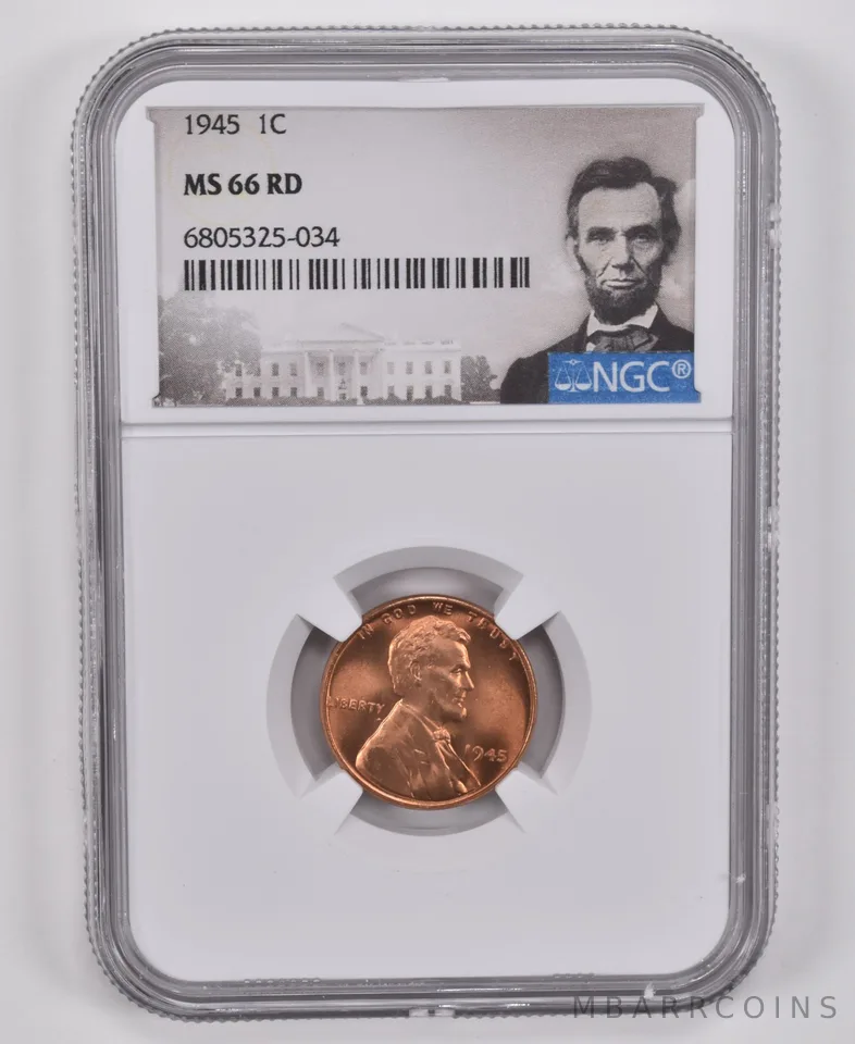 1945 Lincoln Wheat Cent MS66 RD NGC Special Label