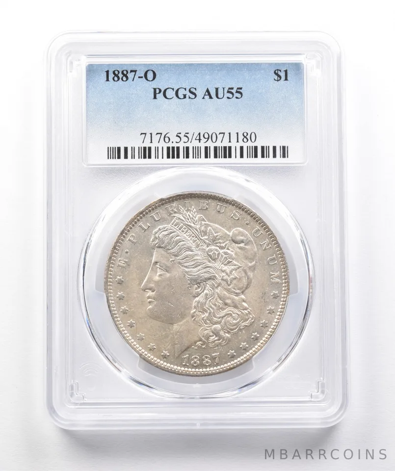 1887-O Morgan Silver Dollar AU55 PCGS Vam 2 Triple *1201