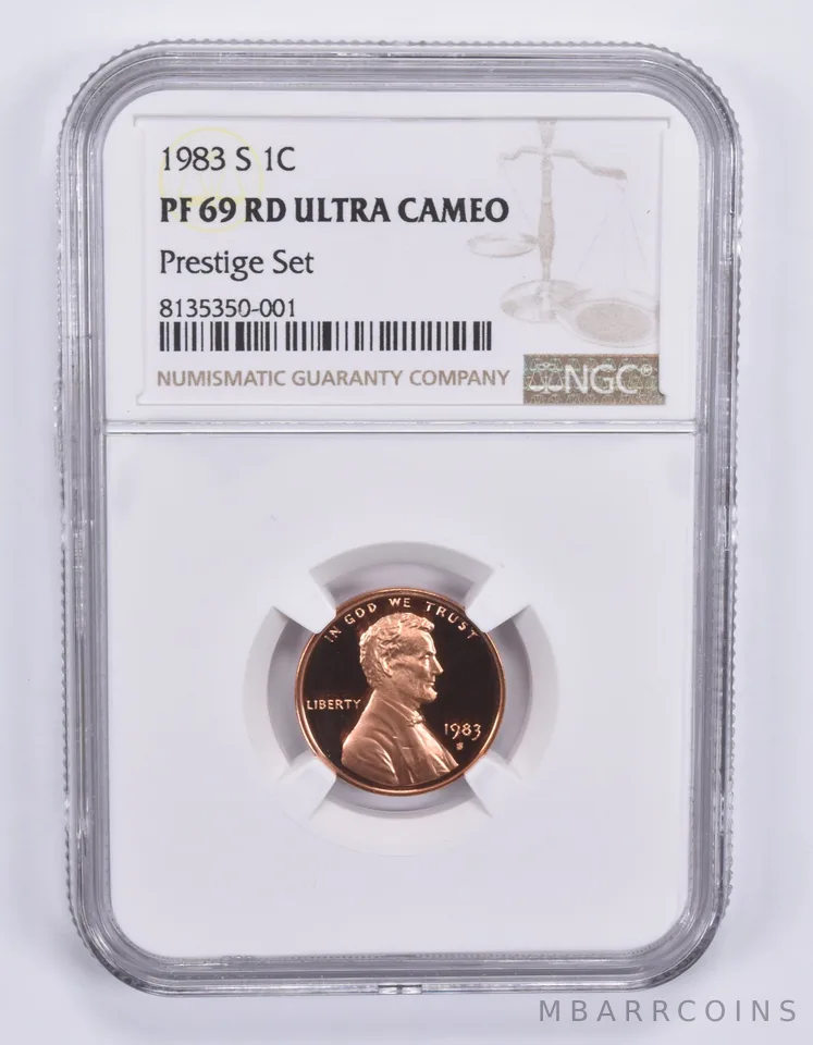 1983-S Lincoln Memorial Cent Prestige Set PF69 RD UCAM NGC