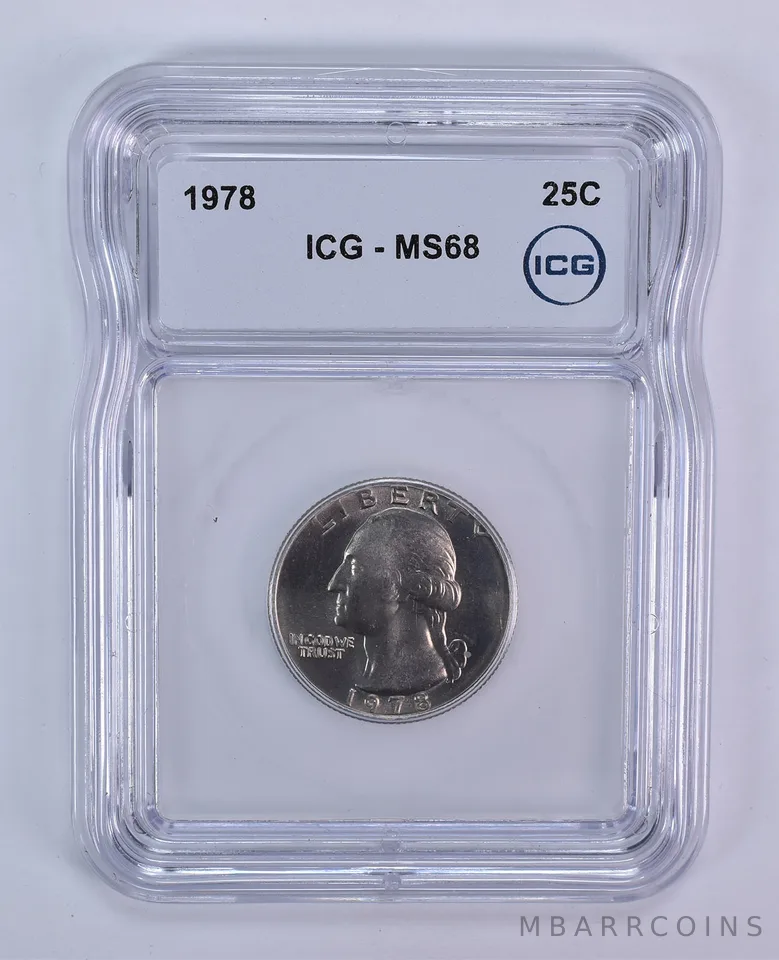 1978 Washington Quarter MS68 ICG
