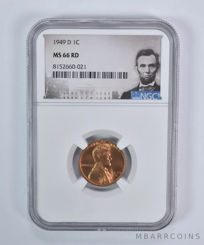 1949-D Lincoln Wheat Cent MS66 RD NGC Special Label
