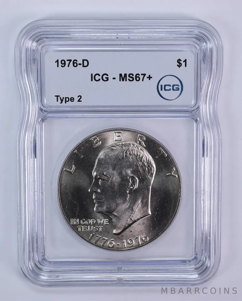 1976-D Eisenhower $1 Type 2 MS67+ ICG