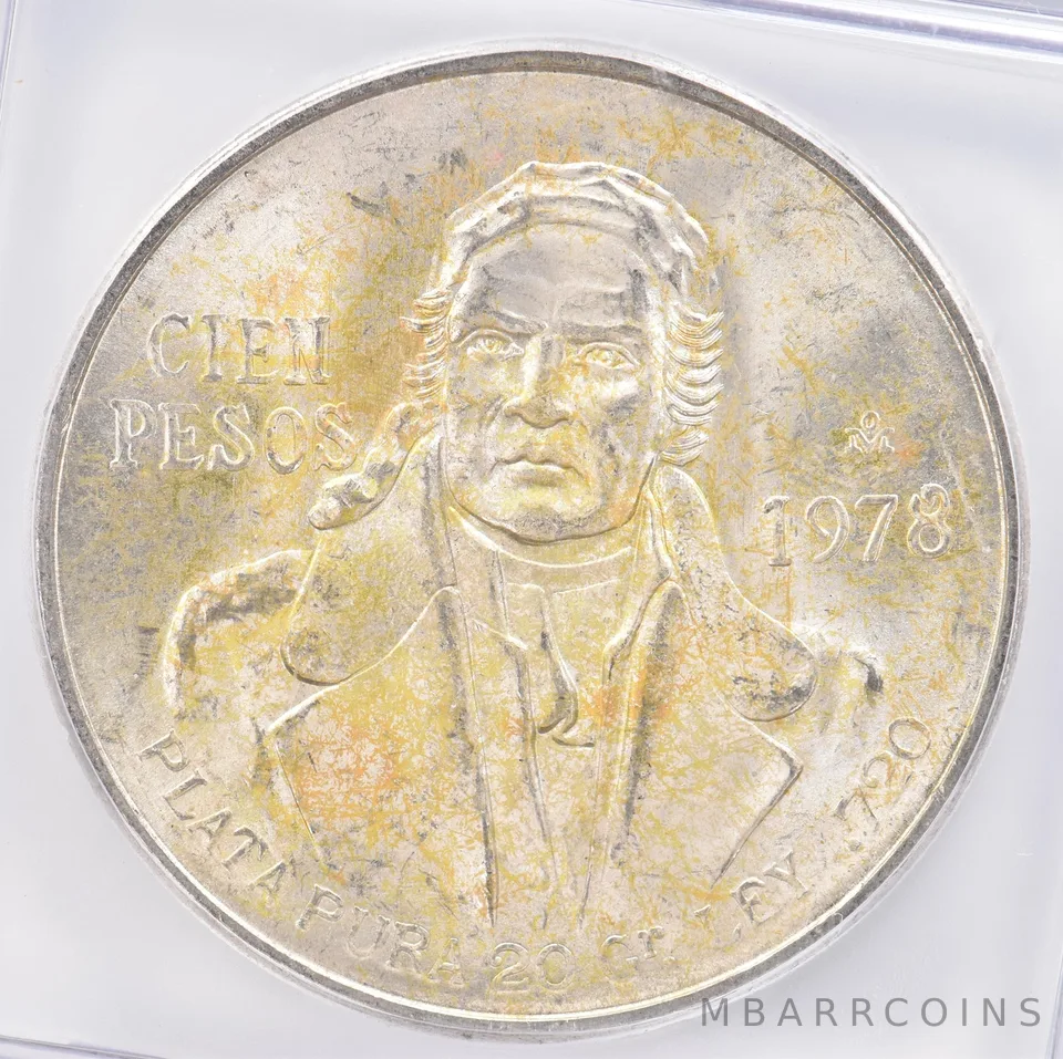 1978 Mo Mexico 100 Pesos MS65 ICG Beautiful Tone *0845