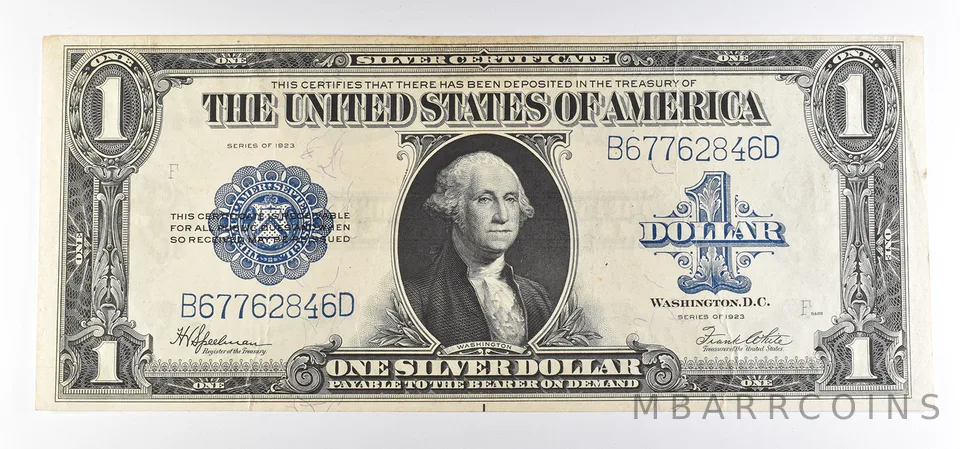 1923 $1 Silver Certificate Large Note Blue Seal FR#237 *0817