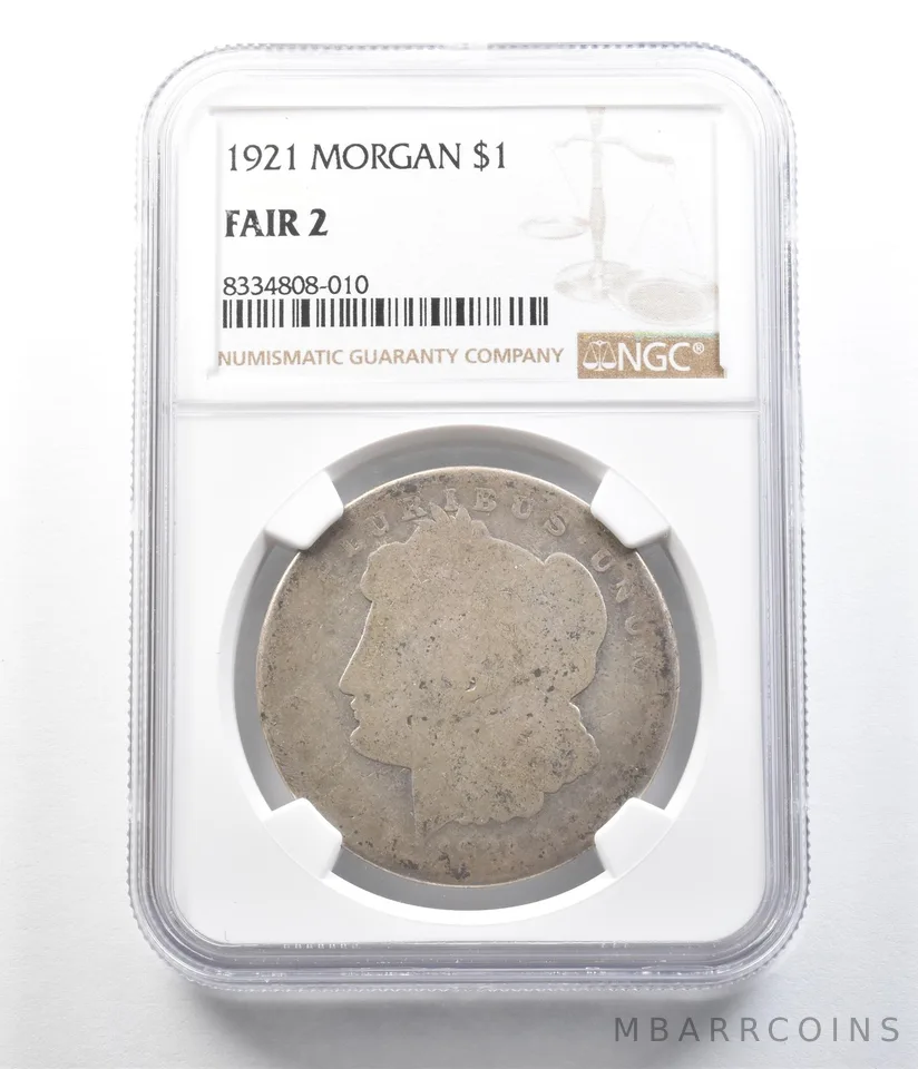 1921 Morgan Silver Dollar Fair 2 NGC Lowball *9627