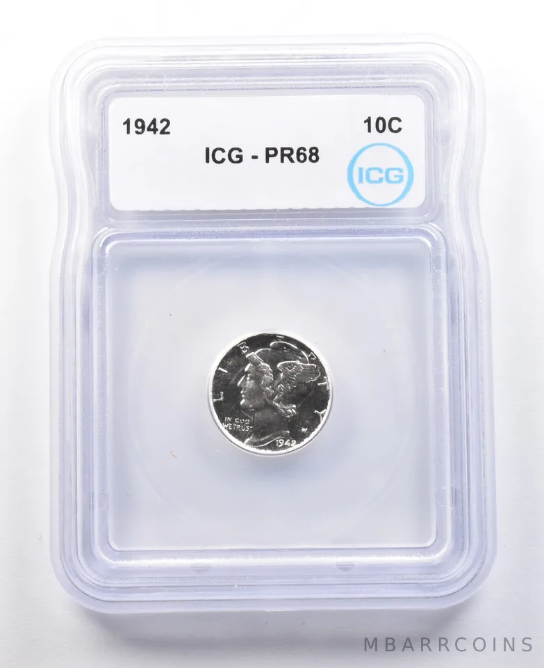 1942 Mercury Dime PR68 ICG *2890