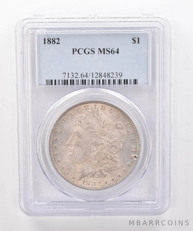 1882 Morgan Silver Dollar MS64 PCGS Beautiful Tone *2031