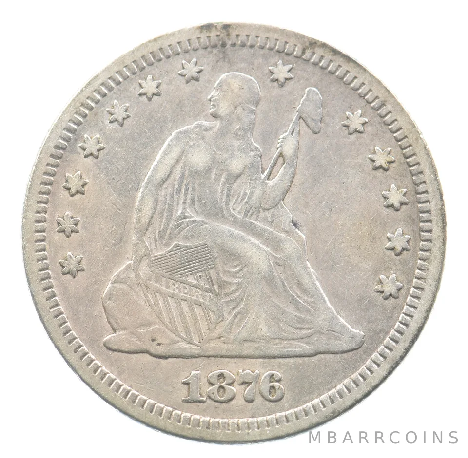 1876 Seated Liberty Quarter *3564
