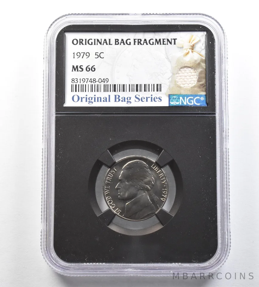 1979 Jefferson Nickel Original Bag Fragment MS66 NGC a7141