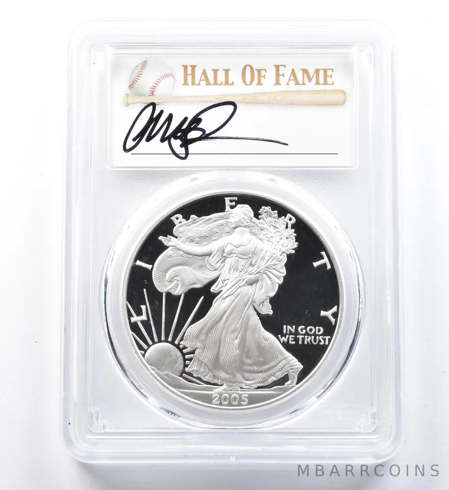 2005-W American Silver Eagle Ryne Sandberg PR70 DCAM PCGS a1245