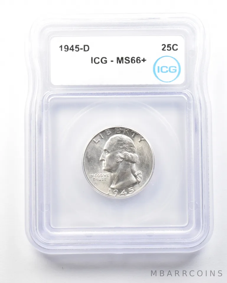 1945-D Washington Quarter MS66+ ICG a1781