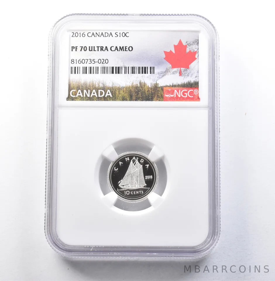2016 Canada 10 Cents Silver PF70 UCAM NGC *5877