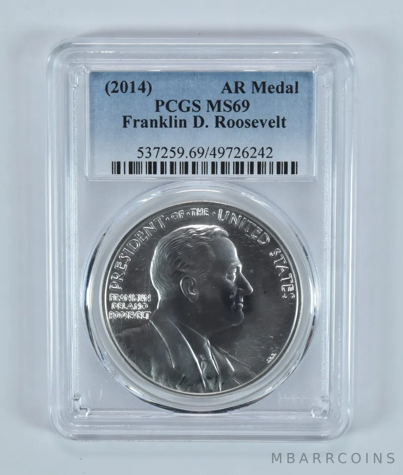 (2014) Silver Medal Franklin Roosevelt MS69 PCGS Blue Label