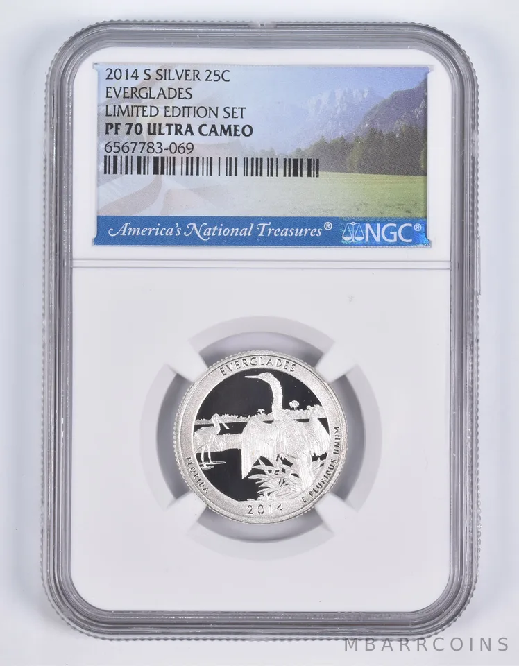 2014-S Silver PF70 ANT Everglades Quarter Limited Edition NGC