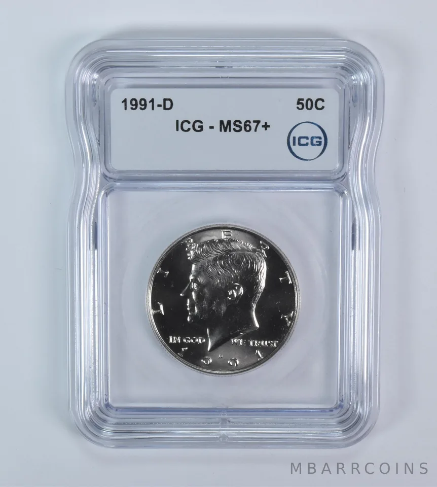 1991-D Kennedy Half Dollar MS67+ ICG