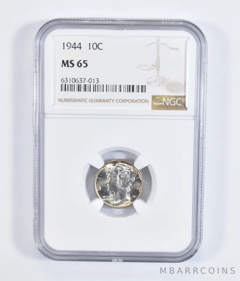 1944 Mercury Dime Silver MS65 NGC