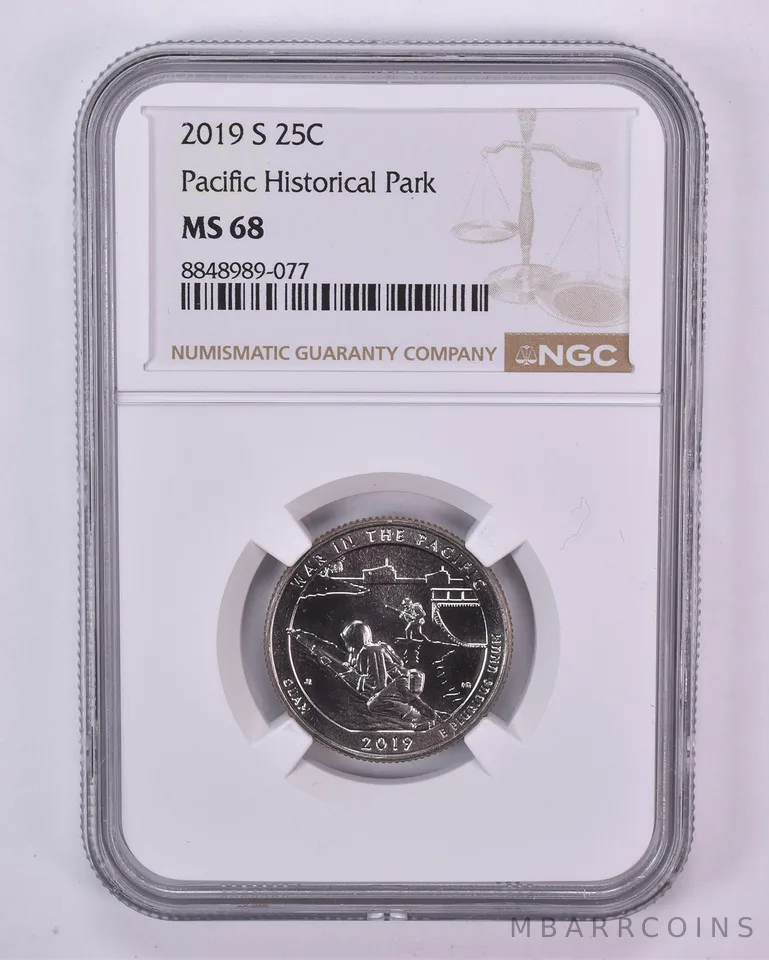 2019-S Washington Quarter ATB Pacific Historical Park MS68 NGC