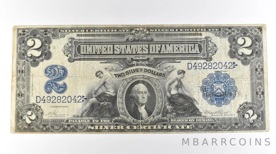 1899 $2 Silver Certificate Large Note Blue Seal *3067