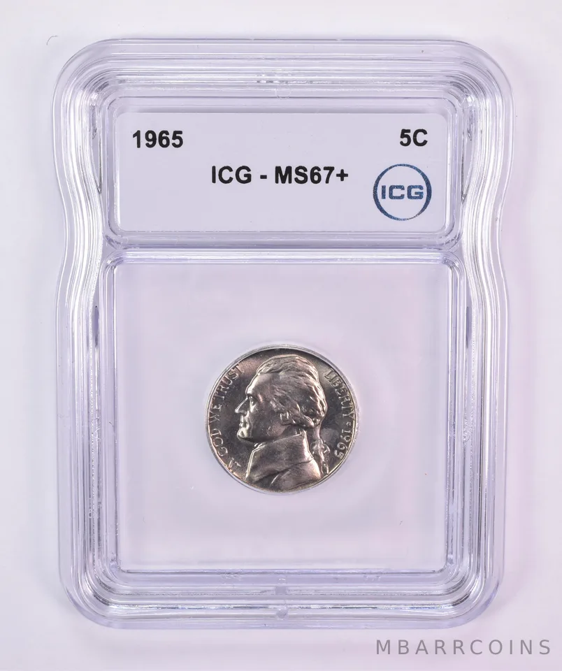 1965 Jefferson Nickel MS67+ ICG